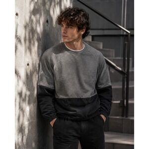 Your‎ Neighbors Sweatshirt Mens Medium Gray Black Colorblock Gorpcore Streetwear
